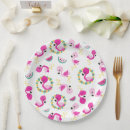 Recherche de flamant rose assiettes en papier Oiseaux tropicaux