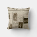 Zoek naar vintage krant kussens Media