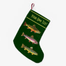 Recherche de pêcheurs chaussette de noël Truite