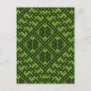 Recherche de motif géométrique cartes postales Vert