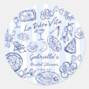 Recherche de la dolce vita autocollants Bleu