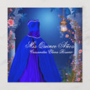 Recherche de bleu royal marine invitations Quinceanera