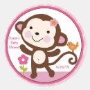 Recherche de singe bébé autocollants Rose