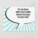 Zoek naar huishoudster briefkaarten Schoonmaakster