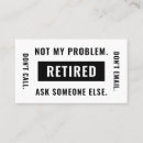Recherche de seniors cartes visite Retraité