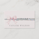 Zoek naar pink bow visitekaartjes Roze strik