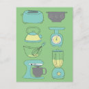 Recherche de petit déjeuner cartes postales Illustration