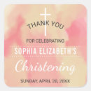 Recherche de baptême rose autocollants Petite fille