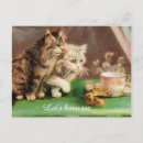 Recherche de heure du thé cartes postales Chats