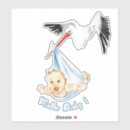 Recherche de bébé drôle autocollants Cigogne