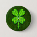 Recherche de feuille de trèfle badges Irlandais