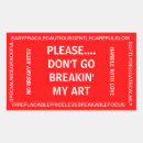 Zoek naar breekbare stickers Bevoorrading