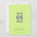 Recherche de vert citron invitations Enregistrer la date
