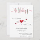 Recherche de coeur et flèche invitations Minimaliste