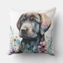 Recherche de peinture de chien coussins Floral