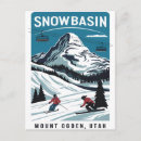 Recherche de ski de neige cartes postales Pente