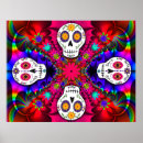 Recherche de crâne psychédélique posters Squelette