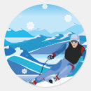 Recherche de descendants autocollants Ski