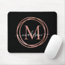 Recherche de rose noir tapis souris Monogrammé