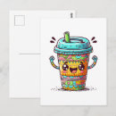Recherche de café kawaii cartes postales Thé