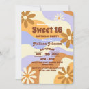 Recherche de fleur hippie colorée invitations Les années 70