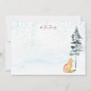 Recherche de renard vœux cartes Hiver