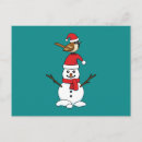 Zoek naar sneeuwman cartoon briefkaarten Winter