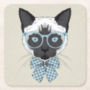 Recherche de chat siamois dessous de verres Animal