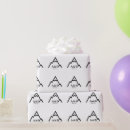 Recherche de montagne papier cadeau Noir et blanc