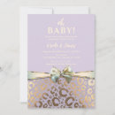 Recherche de leopard baby shower invitations Moderne