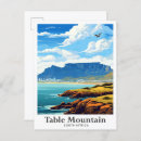 Recherche de montagne de table cartes postales Illustration