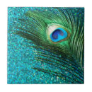 Zoek naar blauwe veren tegels Peafowl