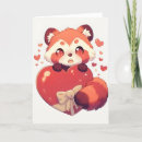 Recherche de animal kawaii vœux cartes Rouge