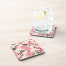 Recherche de fleurs roses dessous de verres Boho