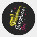Recherche de musiciens jazz autocollants Joueur de saxophone
