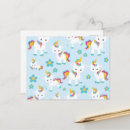 Recherche de motif de licorne cartes postales Pour enfants