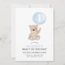Recherche de beary 1ans anniversaire invitations Ours 1er anniversaire