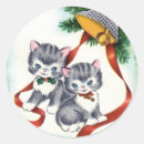 Recherche de chaton vintage autocollants Cru