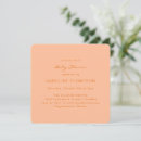 Recherche de orange de corail invitations Élégant