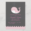 Recherche de baleine rose invitations Bébé