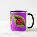 Recherche de coccinelle rouge tasses Jolie