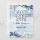 Recherche de twins invitations Bleu marine