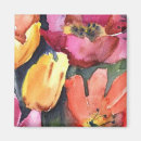 Recherche de tulipes roses magnets Aquarelle