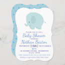 Zoek naar blue elephant babyshower uitnodigingen Blauwe olifant