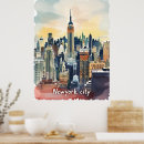 Recherche de aquarelle new york art Paysage urbain