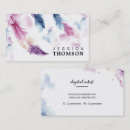 Zoek naar waterverf veer visitekaartjes Trendy