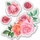 Recherche de roses bouquet autocollants Botanique