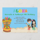 Recherche de anniversaire polynésien cartes invitations Aloha