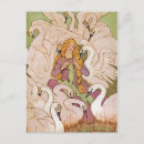 Recherche de cygne vintage cartes postales Oiseaux