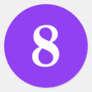 Recherche de huit autocollants Nombre